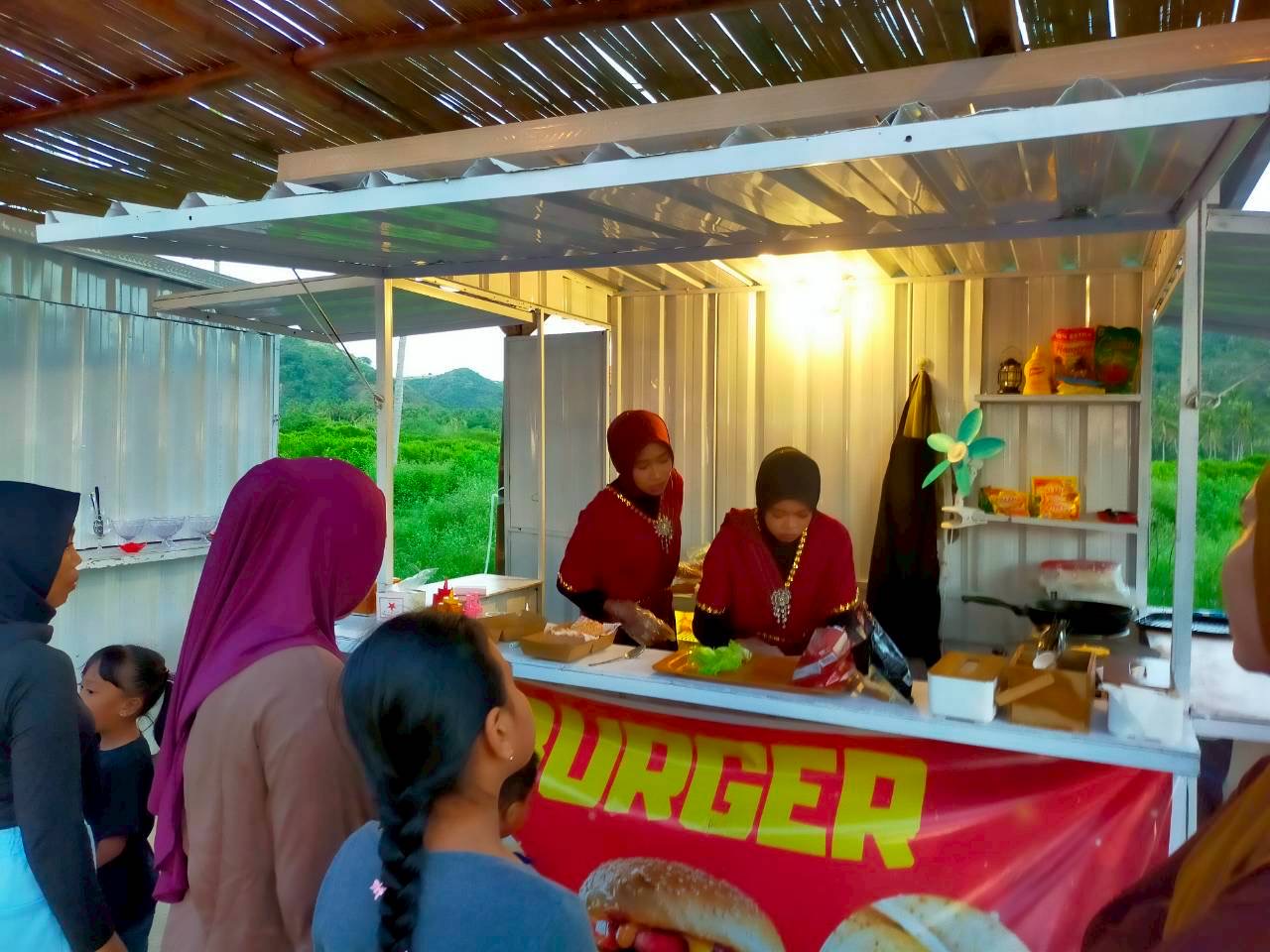 屋台のバーガー